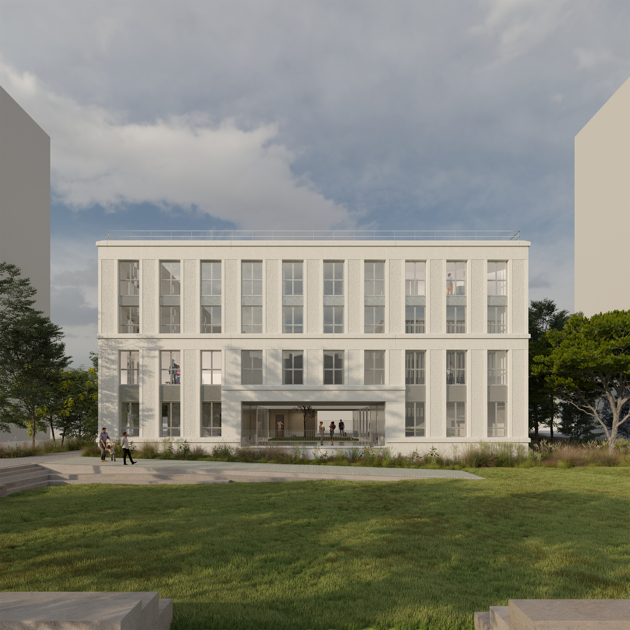 Construction de 39 logements en Maison de relais et Résidence sociale, leurs espaces communs et jardin - Saint-Jean Belcier, Quartier Amédée Saint-Germain centre, Bordeaux (33)