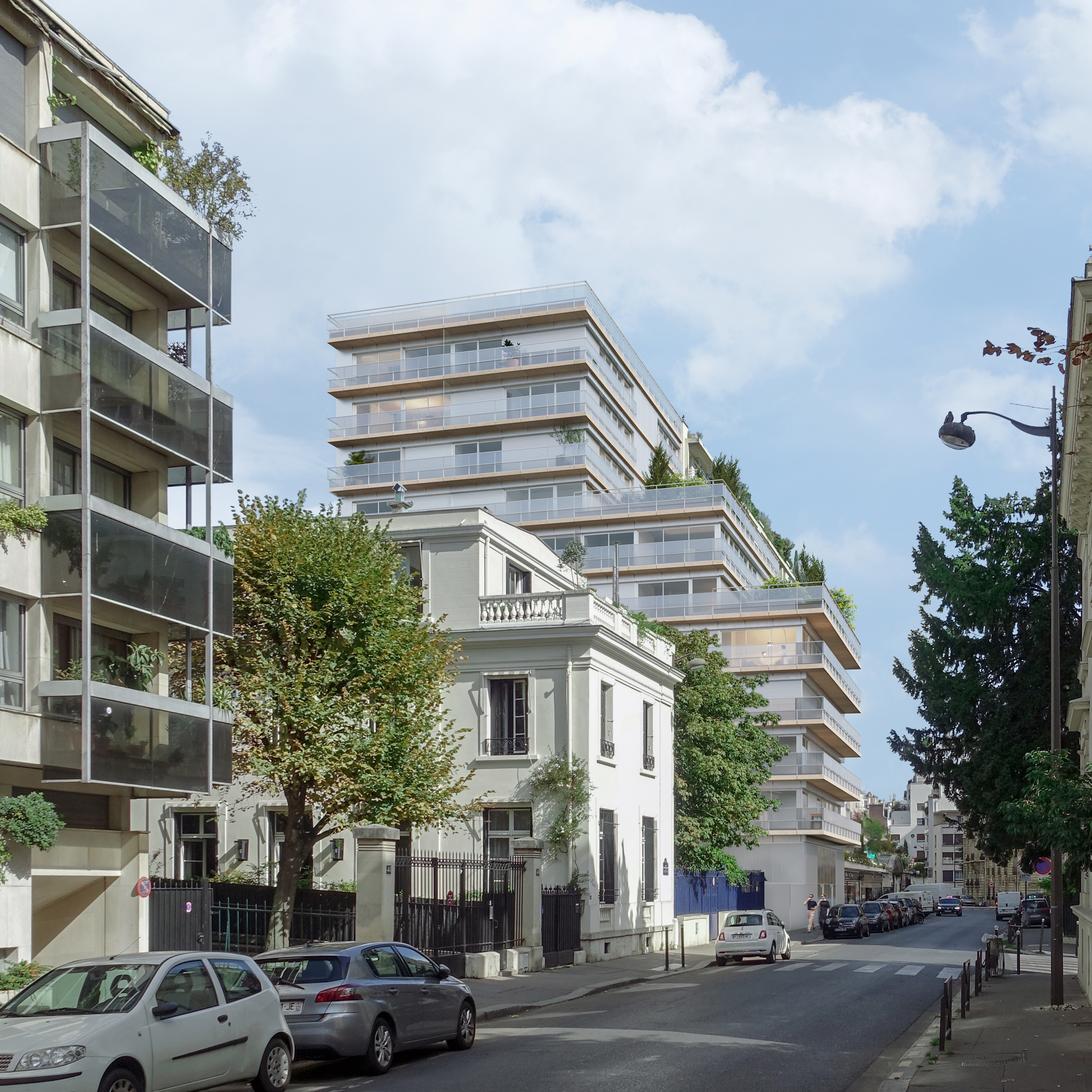 Construction de 58 logements locatif sociaux, crèche et parking pour la RIVP, Paris XVIe (75)