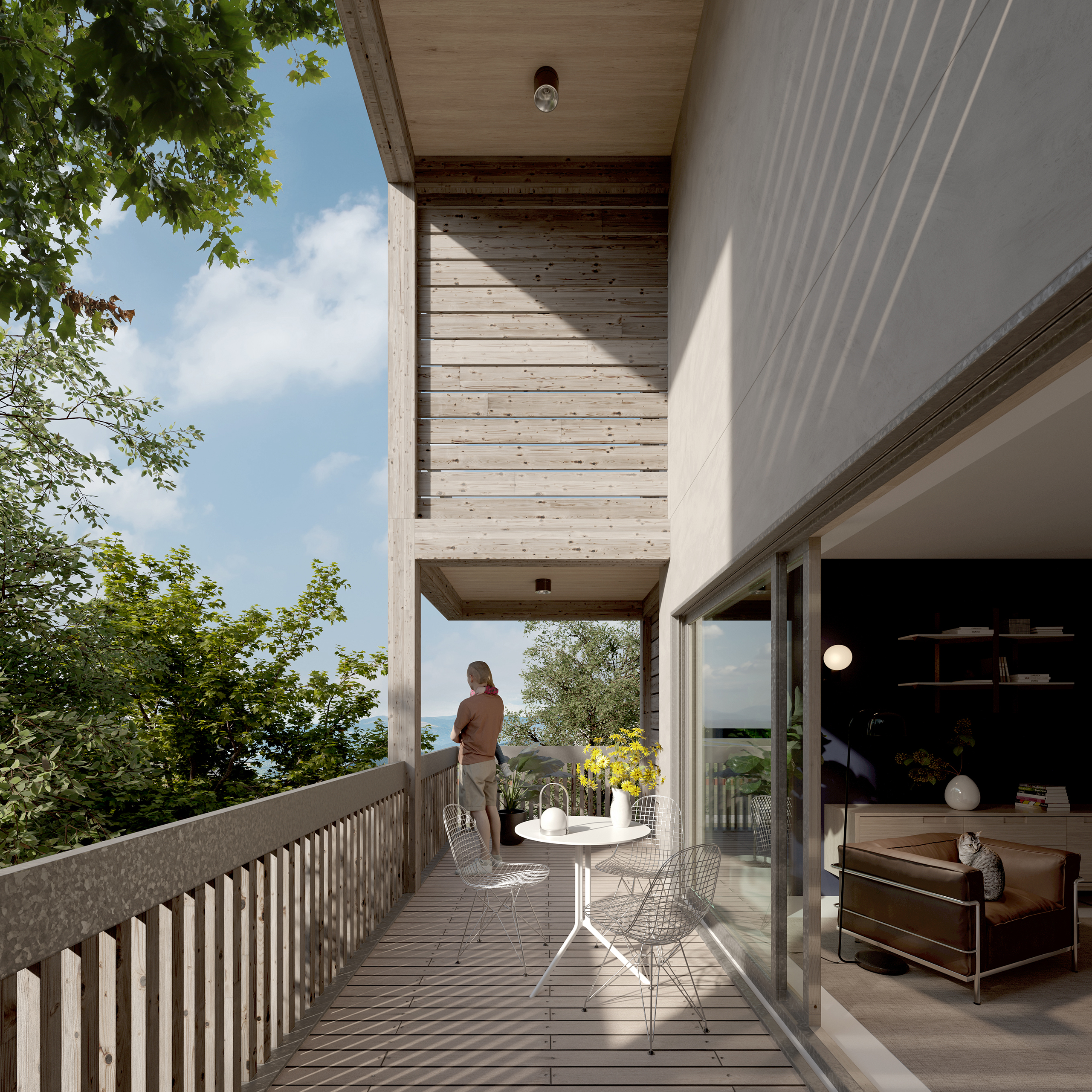 Construction de 52 logements, répartis en trois bâtiments de bois et béton bas carbone. Modularité des plans, des façades à composer, Illkirch-Graffenstaden (67)